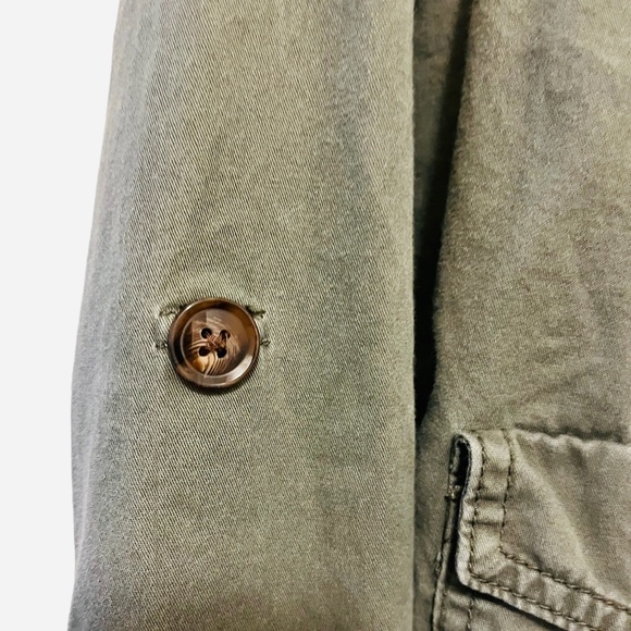 Thread & Supply Green Utility Military Style Cropped Jacket - Picture 4 of 6